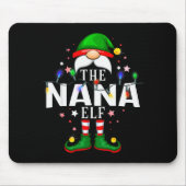 The Nana Elf Christmas Family Pajama Party  Mousepad (Vorne)
