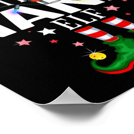 The Nana Elf Christmas Family Pajama Party Poster (Ecke)