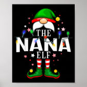 The Nana Elf Christmas Family Pajama Party Poster (Vorne)