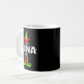 The Nana Elf Christmas Matching Pajamas Kaffeetasse (Vorderseite Links)