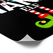 The Nana Elf Christmas Matching Pajamas Poster (Ecke)