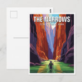 The Narrows in Zion National Park Utah Postkarte (Vorne/Hinten)