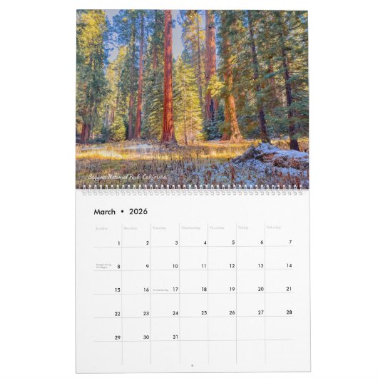 The National Parks  Kalender (Mär 2026)