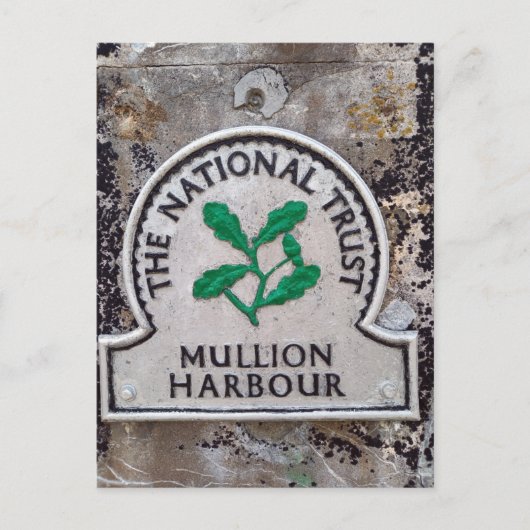 The National Trust - Mullion Harbour in Cornwall Postkarte (Vorderseite)