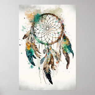 The Native American Dreamcatcher Art Print Poster