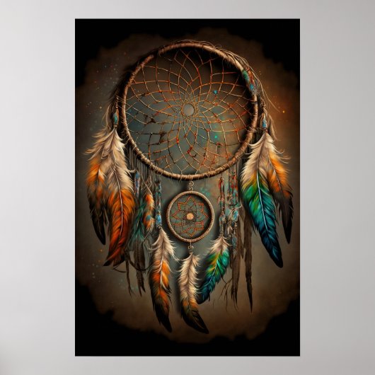 The Native American Dreamcatcher Art Print Poster (Vorne)