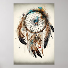 The Native American Dreamcatcher Art Print Poster