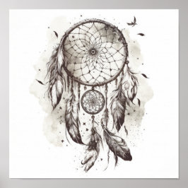 The Native American Dreamcatcher Art Print Poster