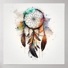 The Native American Dreamcatcher Art Print Poster