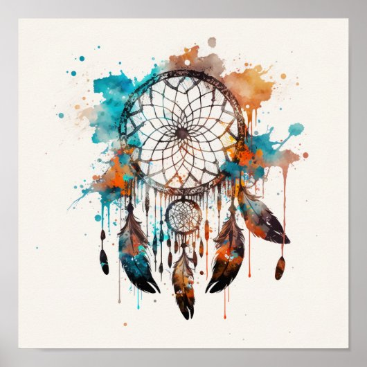 The Native American Dreamcatcher Art Print Poster (Vorne)