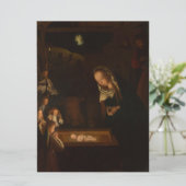 The Nativity at Night (Birth of Jesus, Christmas) Karte (Stehend Vorderseite)