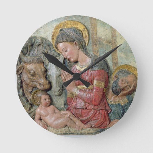 The Nativity, c.1460 (painted terracotta) Runde Wanduhr (Vorderseite)