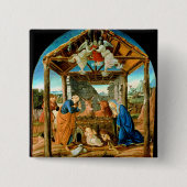 The Nativity, famous painting by Sandro Botticelli Button (Vorderseite)