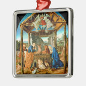 The Nativity, famous painting by Sandro Botticelli Ornament Aus Metall (Links)