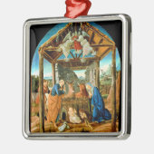 The Nativity, famous painting by Sandro Botticelli Ornament Aus Metall (Links)