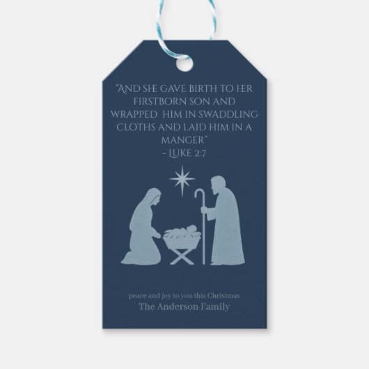 The Nativity Gift Tag– Birth of Jesus Geschenkanhänger (Vorderseite)