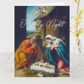 The Nativity of Baby Jesus Christmas Greetings Karte (Gelbe Blume)