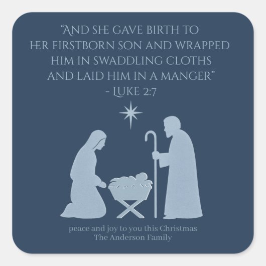 The Nativity Sticker – Birth of Jesus Manger Scene (Vorderseite)