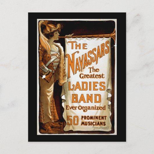 "The Navassars" Altes Varieté Postkarte (Vorderseite)