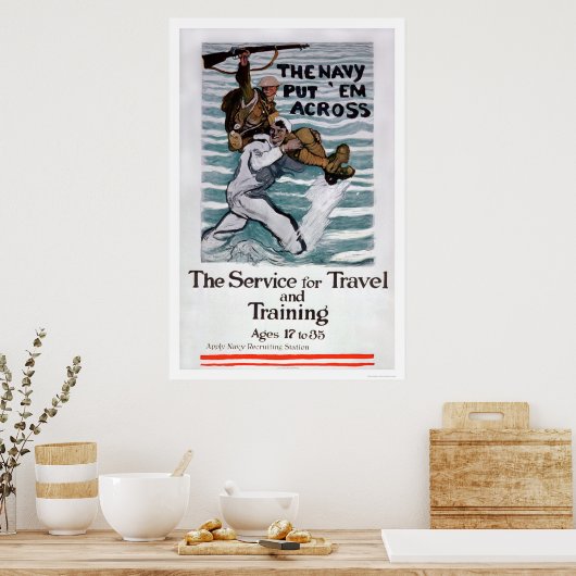 The Navy Put 'Em Across (US02295) Poster (Küche)