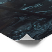 The Neon Refugee Girl: Futuristic Cyberpunk  Poster (Ecke)