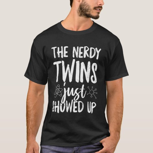 The nerdy twins just showed up Design for retro T-Shirt (Vorderseite)