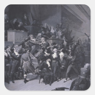The Neunten Thermidor, c.1840 Quadratischer Aufkleber