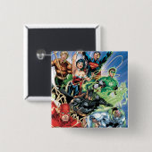 The New 52 - Justice League #1 Button (Vorne & Hinten)