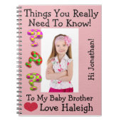 The New Big Sister - Notes to Baby - SRF Notizblock (Vorderseite)