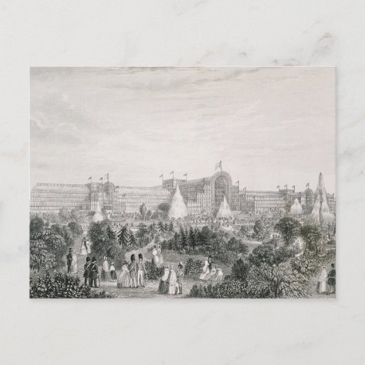 The New Crystal Palace in Sydenham, graviert von L Postkarte (Vorderseite)