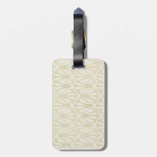 The New Mr and Mrs (Name, Datum, Ort) Gold Gepäckanhänger (Rückseite vertikal)