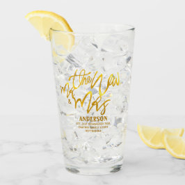 The New Mr and Mrs (Name, Datum, Ort) Gold Glas