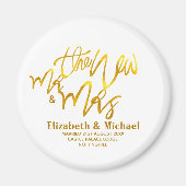 The New Mr and Mrs (Name, Datum, Ort) Gold Magnet (Vorne)