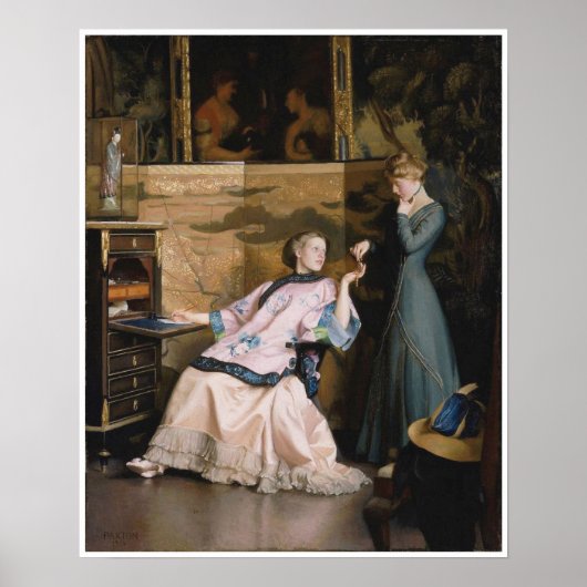 The New Necklace, William McGregor Paxton Poster (Vorne)