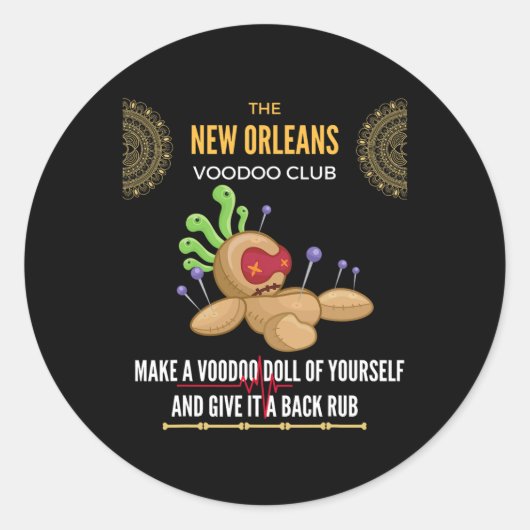 The New Orleans Voodoo Club - Crazy, Insane Runder Aufkleber (Vorderseite)