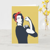 The New Rosie (the Riveter) Note Card Karte (Gelbe Blume)