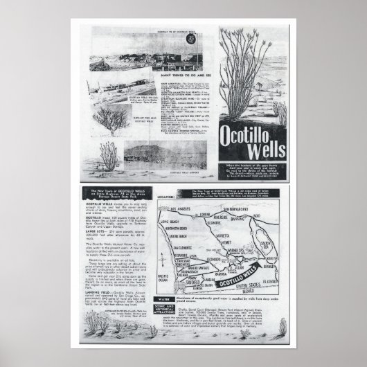 The New Town of Ocotillo Wells - Broschüre der 60e Poster (Vorne)