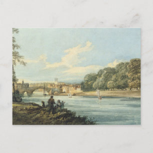The New Walk, York, c.1798 (Bleistift und w/c auf Postkarte