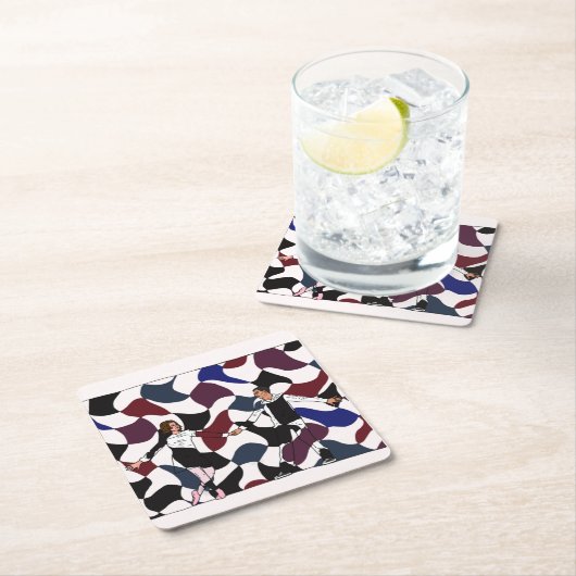 The Next Step James und Riley 'Whirlwind' Tanz Rechteckiger Pappuntersetzer (Vor Ort)