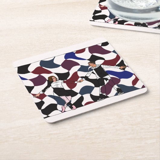 The Next Step James und Riley 'Whirlwind' Tanz Rechteckiger Pappuntersetzer (angewinkelt)