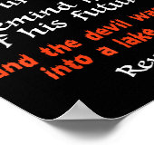 The Next Time The Devil Reminds You Of Your Past  Poster (Ecke)