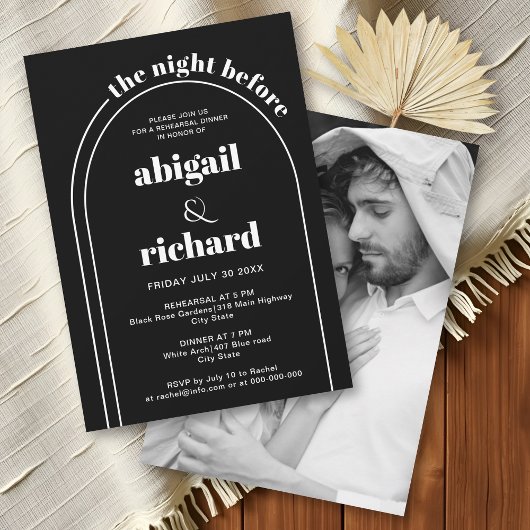 The Night Before black wedding Probe dinner Einladung
