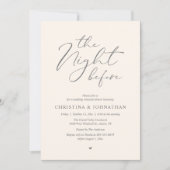 „The Night Before“ Champagner-Probe-Dinnerparty Einladung (Vorderseite)