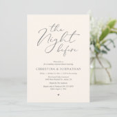 „The Night Before“ Champagner-Probe-Dinnerparty Einladung (Stehend Vorderseite)