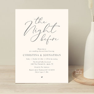 „The Night Before“ Champagner-Probe-Dinnerparty Einladung