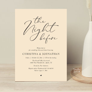 „The Night Before“ Champagner Probedinner Einladung