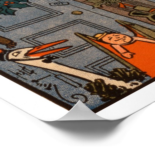 The Night Before Christmas, by Denlow, 1903 (colou Poster (Ecke)