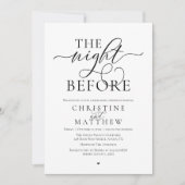 The Night Before, Classy Wedding Rehearsal Dinner Einladung (Vorderseite)