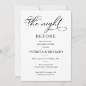The Night Before Elegante Script Probe Dinner Einladung (Vorderseite)