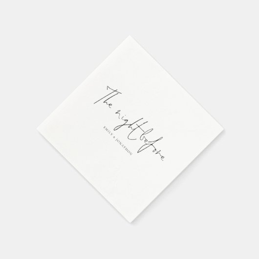 The Night Before Elegante Script Probe Dinner Serviette (Ecke)